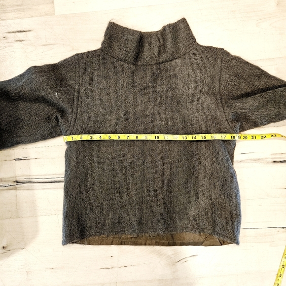 Agnès b Paris Archive Mohair Wool Funnel Neck Knit Jacket Made in France - Picture 4 of 5